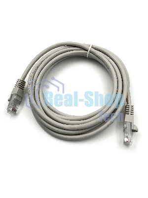 Патч-корд Buro LSZH UTP cat.5e 3м серый RJ-45 (m)-RJ-45 (m)