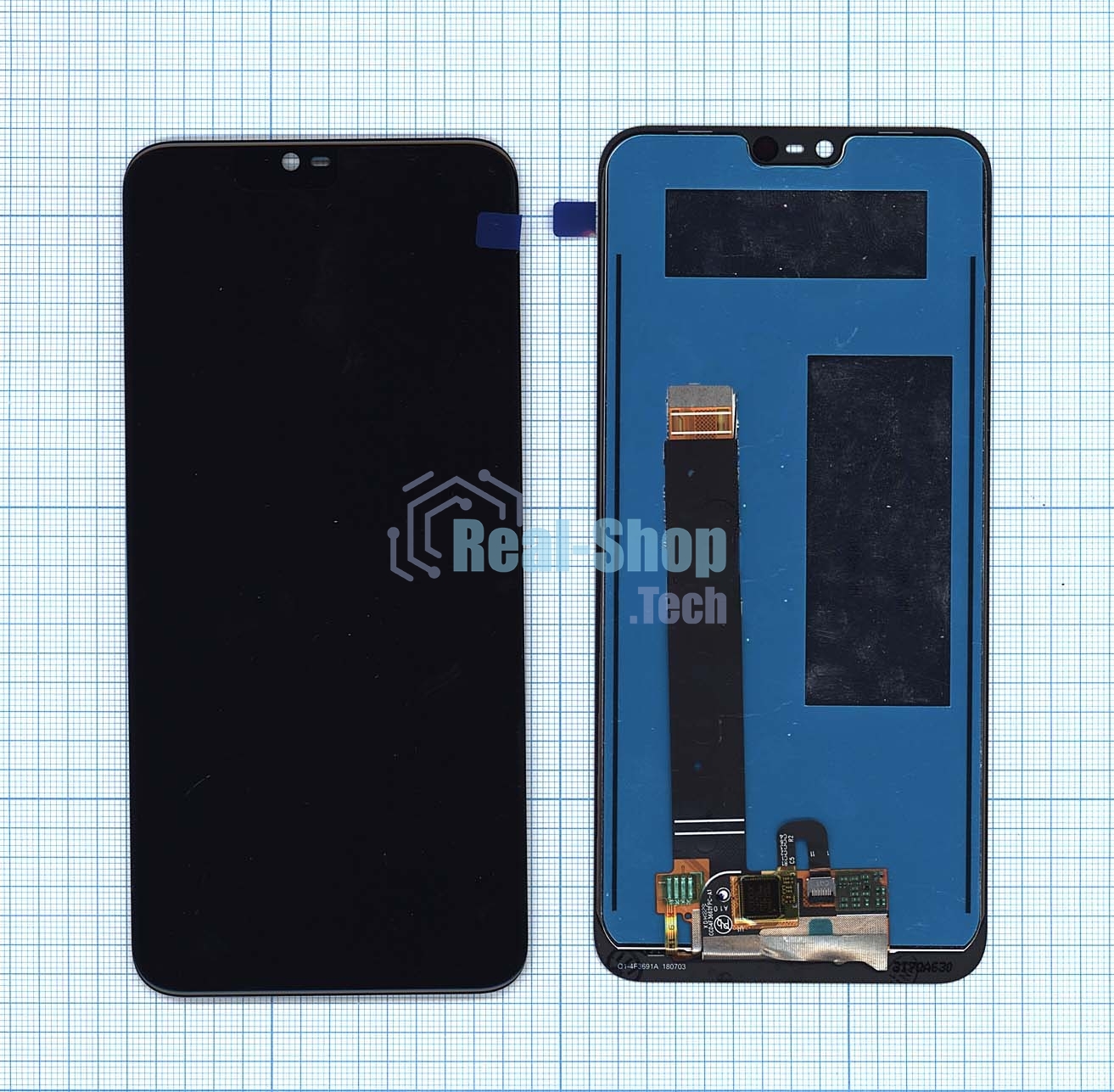 Дисплей для Nokia 7.1 черный