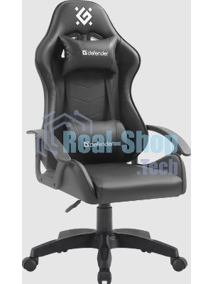 Кресло Defender ORACLE черный, экокожа, 120 кг, механизм качания
