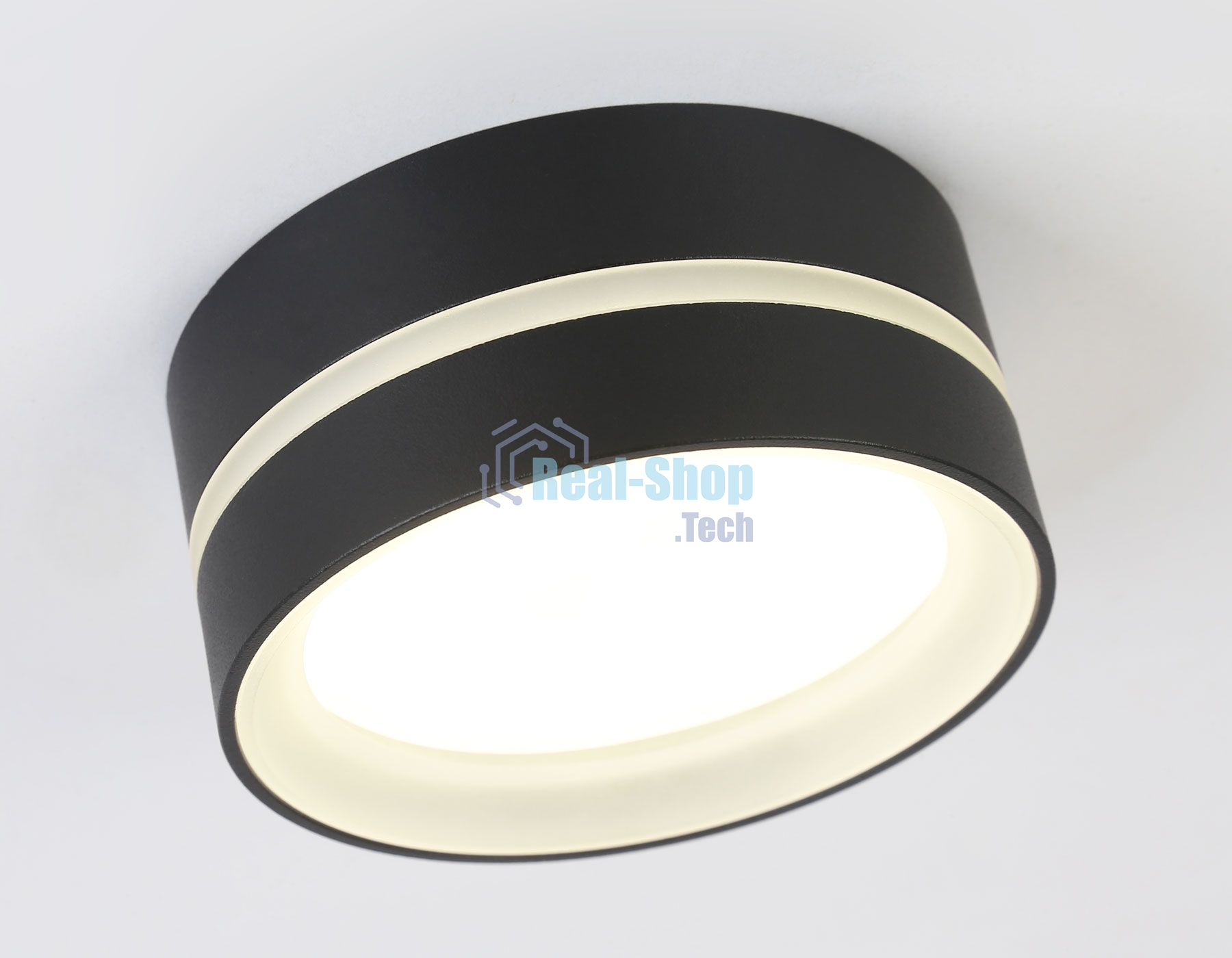 Светильник Ambrella light TN5389 SBK/FR черный песок/белый матовый GX53 IP44 D85*41