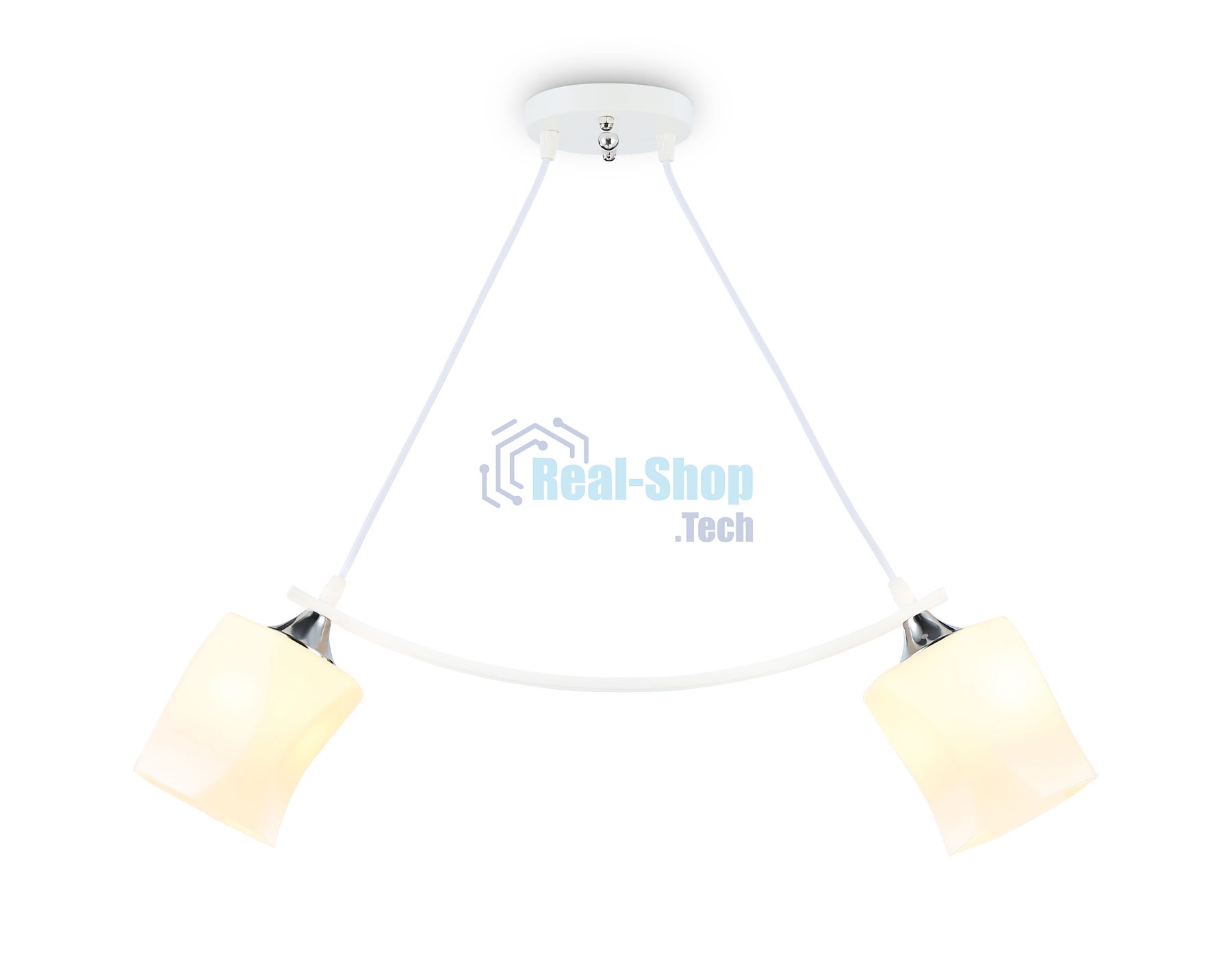 Светильник Ambrella light TR303154/2 WH/CH/FR белый/хром/белый матовый E27/2 max 40W 640*115*410