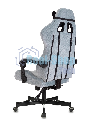 Кресло игровое Knight Terminator серо-голубой Light-28, крестов. металл