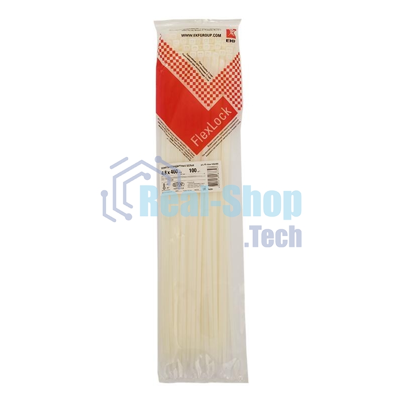 Хомут EKF plc-fl-ctsw-4.8x400 P6.6 стандартный (б), 4.8x400 (100 шт) FlexLock PROxima