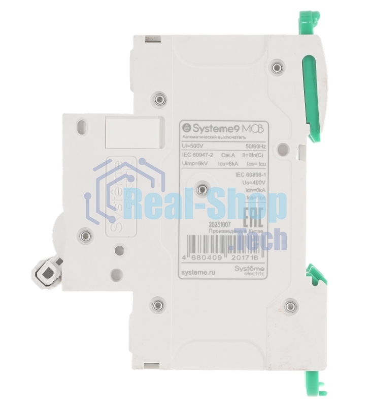 Выключатель автоматический 4П 25А характеристика C 6кA 400В Systeme Electric Systeme9 (кратно 1)