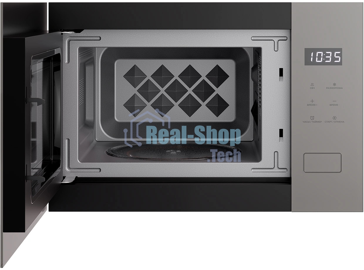 Встраиваемая микроволновая печь Lex BIMO 15.02N GR серый, 15 л, 600 Вт, переключатели - сенсор