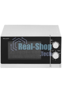 Микроволновая печь Sharp R2000RW белый, 20 л, 800 Вт, переключатели - поворотный механизм