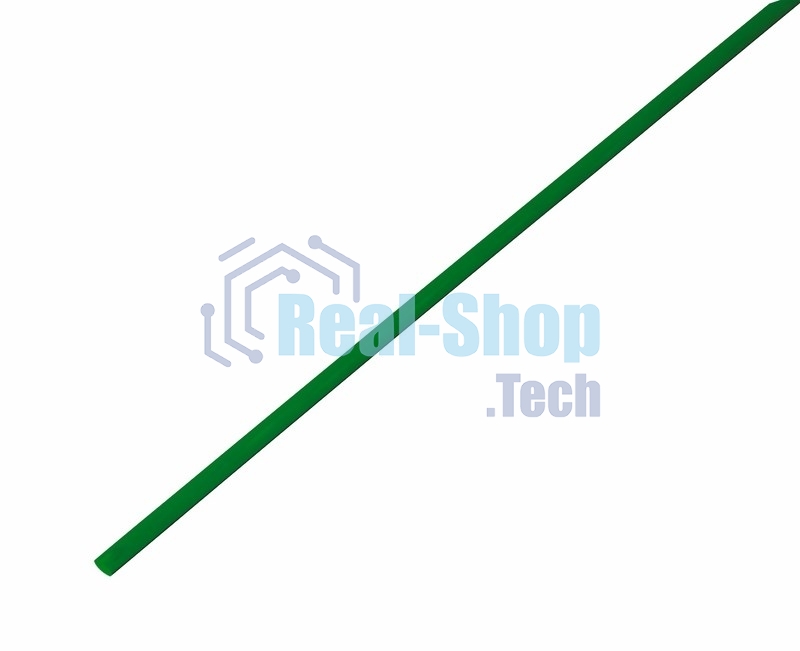 Термоусадочная трубка Rexant 2,5/1,25 мм, зеленая, упаковка 50 шт. по 1 м