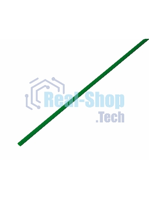 Термоусадочная трубка Rexant 2,5/1,25 мм, зеленая, упаковка 50 шт. по 1 м