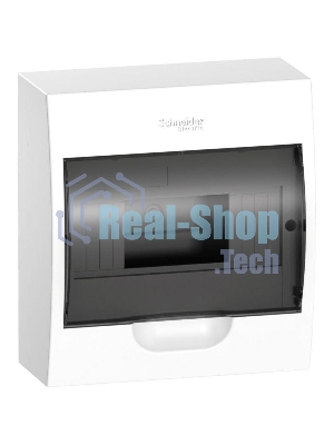 Бокс ОП EASY9 навесн. с прозрачной дверью 1ряд 8мод. SchE