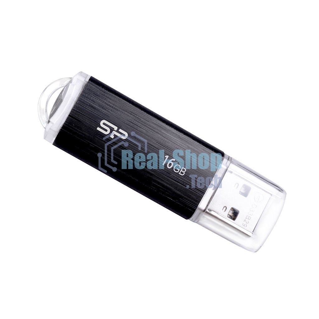 Флешка USB Silicon Power Ultima U02 (SP016GBUF2U02V1K), 16Gb, USB 2.0, Type-A, R/W 10/4, черный