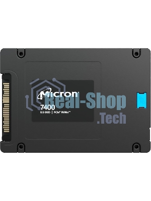 Накопитель SSD Micron 7400 PRO, 1920Gb, SSD, U.3, NVMe, PCIe 4.0 x4, 3D TLC, R/W 6500/2200MB/s, IOPs 430 000/95 000, 3500TBW, DWPD 1 (5 лет)