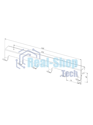 Вешалка Rexant навесная на дверь, 6 крючков, белый