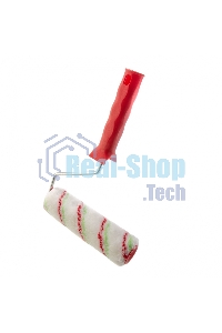 Валик Сибртех Эмали, 180 мм, ворс 12 мм, D 36 мм, D ручки 6 мм, полиамид, полиакрил