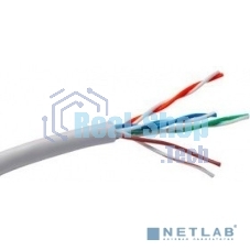 Кабель UTP 4 пары кат.5e Exegate CCA, многожильный, 305м pullbox, серый