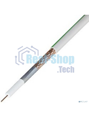 Кабель коаксиальный Rexant SAT 703 B, Cu/Al/Cu, 75%, 75 Ом, бухта 100 м, белый