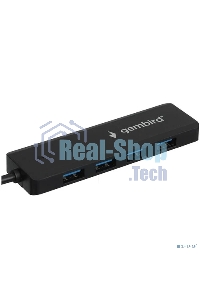 USB-концентратор USB 3.0 Gembird UHB-C414, 4 порта, кабель 19см, с доп питанием (Type-C)