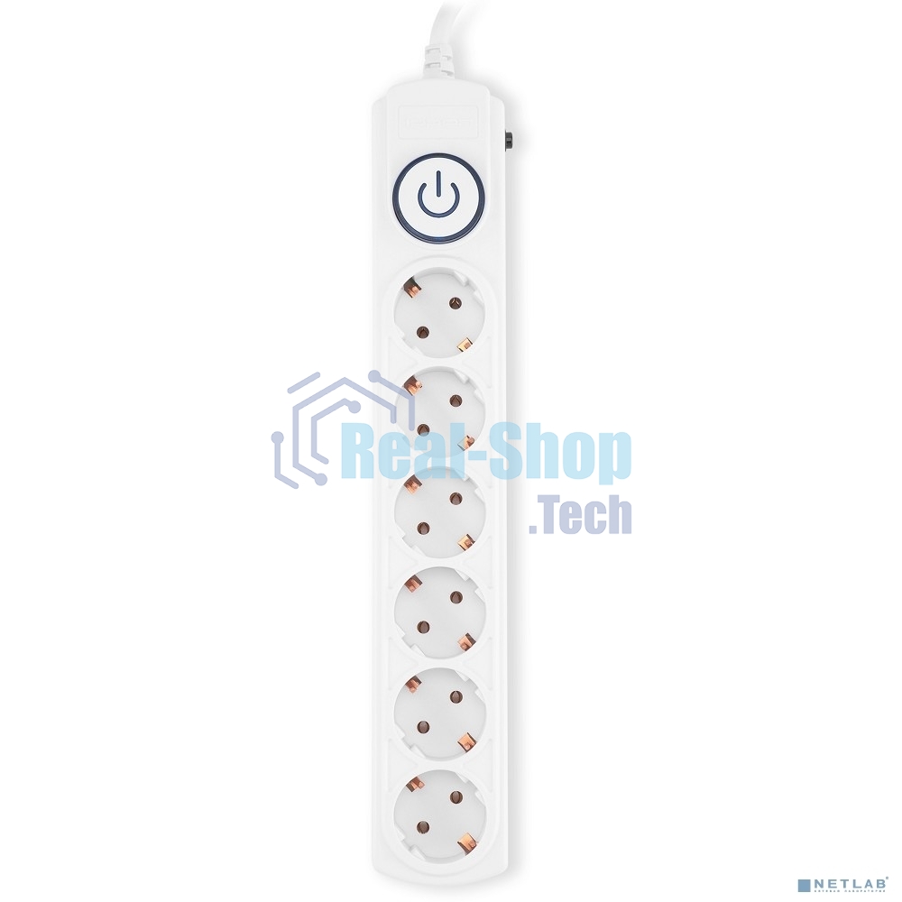 Сетевой фильтр Ippon BK-6-EU-5-10-W 5 м (6 розеток) белый (коробка)