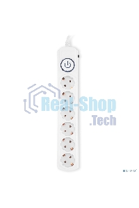 Сетевой фильтр Ippon BK-6-EU-5-10-W 5 м (6 розеток) белый (коробка)