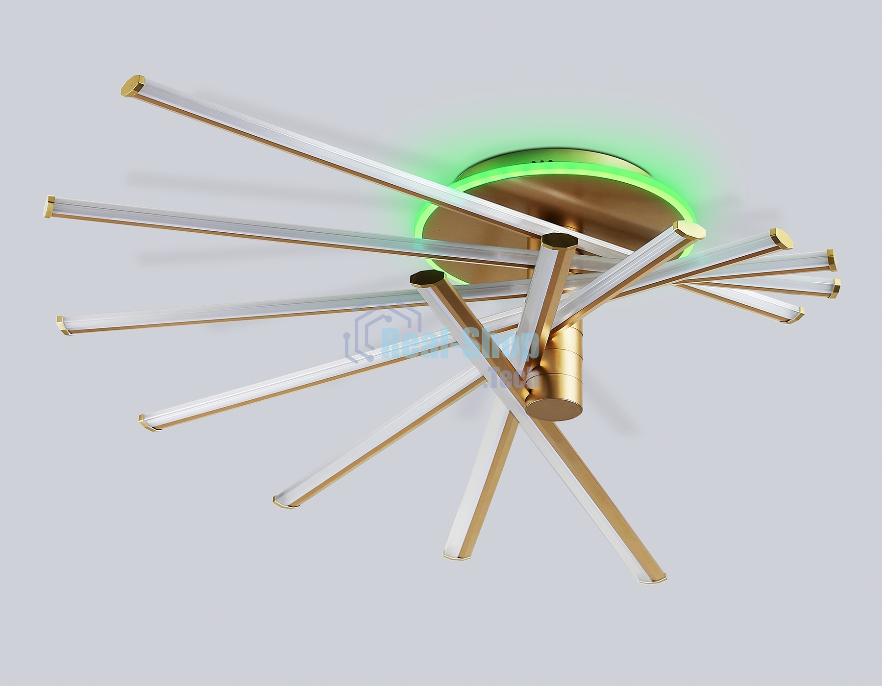 Потолочный светодиодный светильник Ambrella light FL6244 GD золото 125W 3000K-6400K+RGB 900*750*230 (ПДУ ИК)