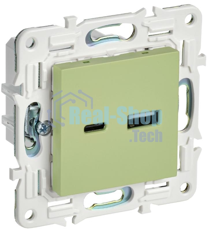 SKANDY Розетка USB A+C 18Вт SK-R13M мятный | SK-U22-018-K06 | IEK