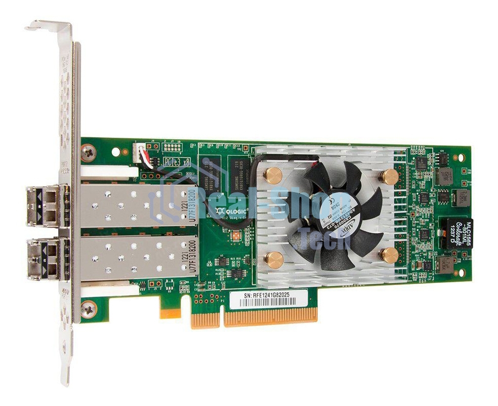 Контроллер Qlogic QLE2672-CK 16Gb Dual Port FC HBA x8 PCIe LC multi-mode optic