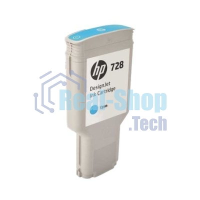 Картридж струйный HP F9K17A (HP 728) для DesignJet T730, T830. Голубой. 300 мл.