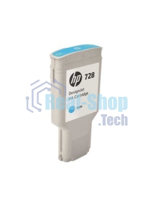 Картридж струйный HP F9K17A (HP 728) для DesignJet T730, T830. Голубой. 300 мл.