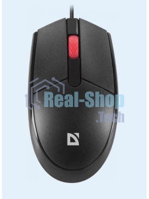 Мышь проводная Defender Delta MM-523 черный, 1000 dpi, USB, кнопки - 3