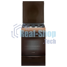 Плита комбинированная Gefest ПГЭ 5101-02 0001 коричневый, конфорок 4 шт, духовка 55 л, 50 см x 85 см x 58.5 см