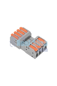 Клемма Rexant СМК 222-424R проходная разъемная 4 полюса серая 0,2-2,5/4мм² (20 шт/уп)