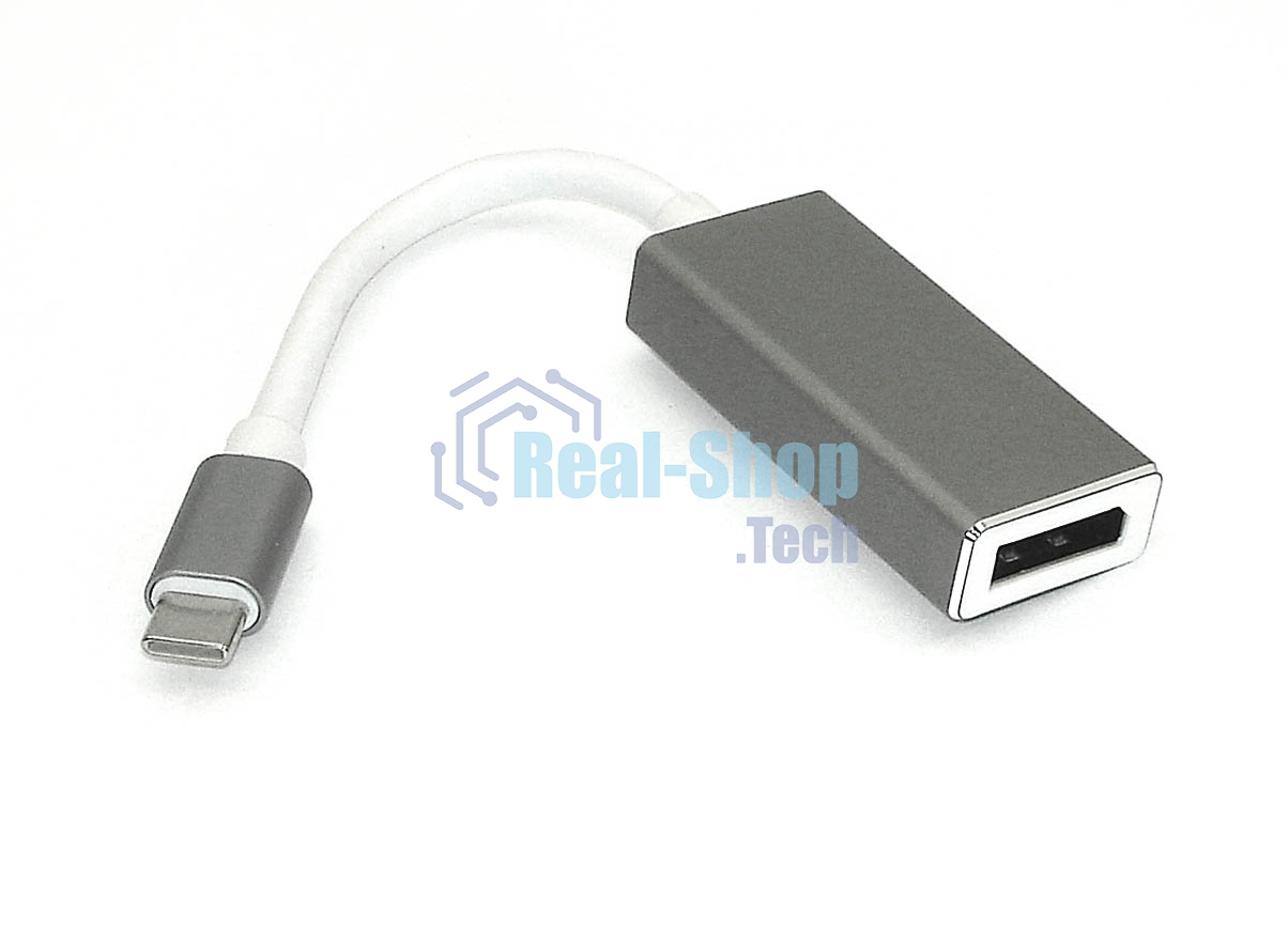 Адаптер Type-C на DisplayPort, серый