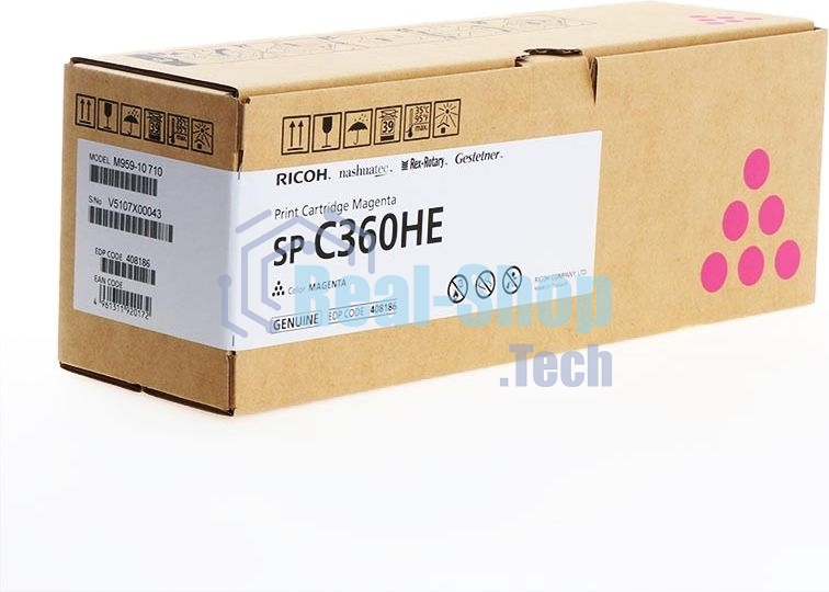Картридж лазерный Ricoh SP C360HE пурпурный для SP C360DNw/SP C360SNw/SP C360SFNw/SP C361SFNw 6000 страниц.