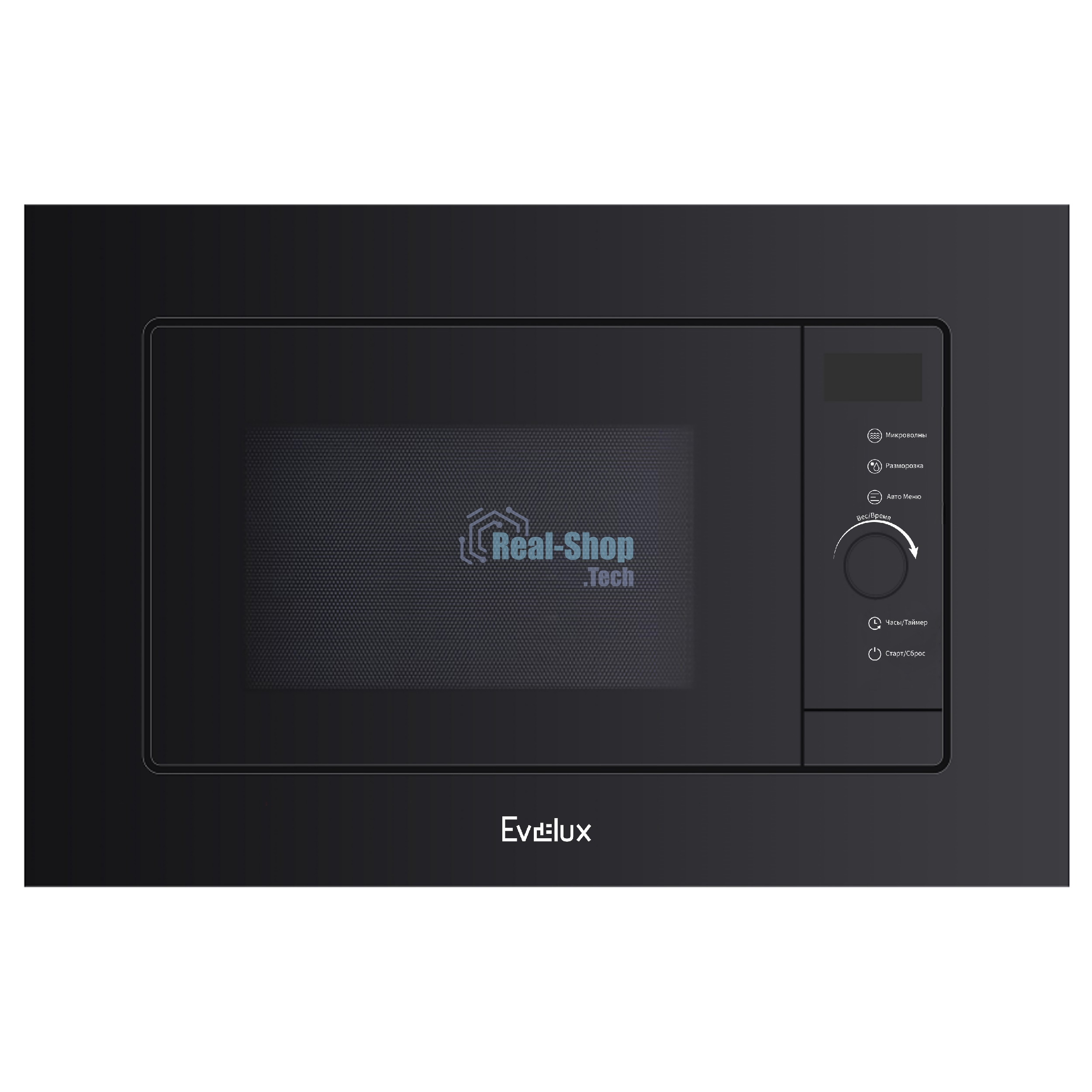 Микроволновая печь встраиваемая Evelux MW 253 B черный, 17 л, 700 Вт, поворотный механизм/сенсор