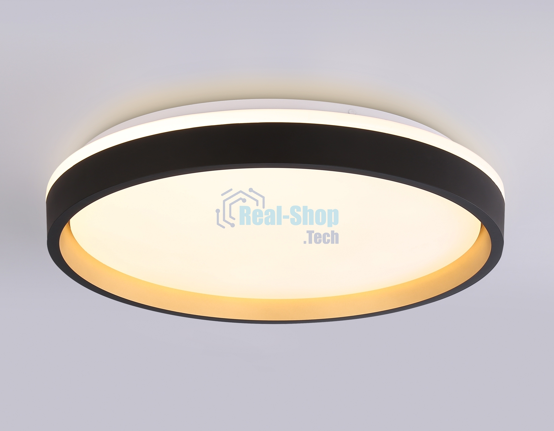 Светодиодный светильник RGB Ambrella light FZ610 BK/GD черный/золото IP20 66W 3000K-6500K+RGB D490*85 (ПДУ ИК)