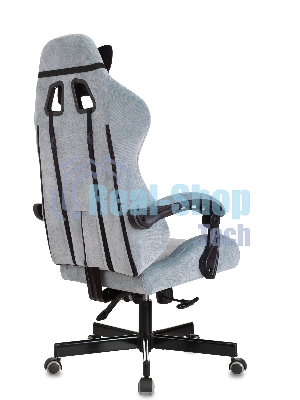 Кресло игровое Knight Terminator серо-голубой Light-28, крестов. металл