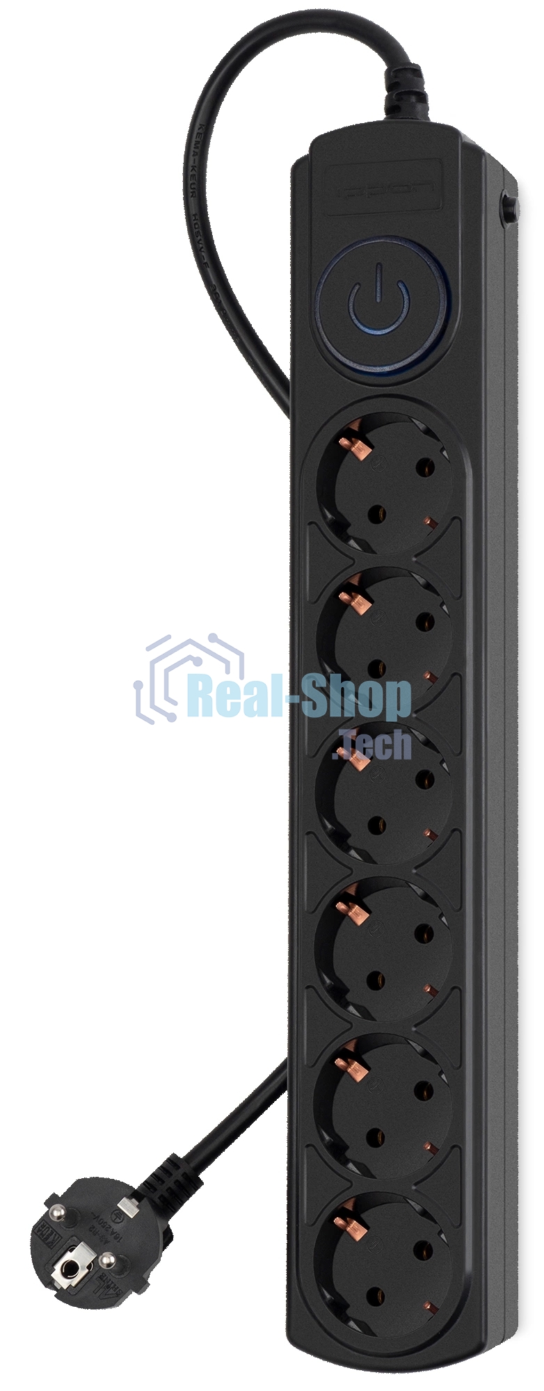 Сетевой фильтр Ippon BK-6-EU-1.8-10-B 1.8 м, 6 розеток, черный, коробка