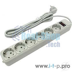 Сетевой фильтр ExeGate EX221230RUS SP-6-3W (6 розеток, 3 м, евровилка, белый)