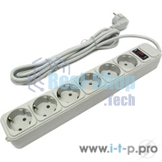 Сетевой фильтр ExeGate EX221230RUS SP-6-3W (6 розеток, 3 м, евровилка, белый)