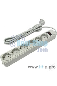 Сетевой фильтр ExeGate EX221230RUS SP-6-3W (6 розеток, 3 м, евровилка, белый)