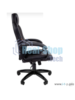 Кресло Chairman game 17 черный, экокожа, 120 кг, механизм качания