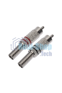 Разъем штекер Proconnect RCA металл пайка ZN черный/красный