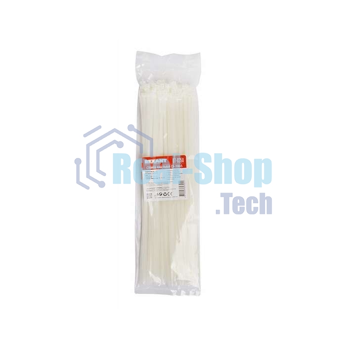 Хомут кабельный Rexant 4.8х350 нейл. белый (уп. 100 шт)