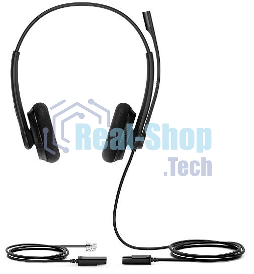 Гарнитура проводная YEALINK YHS34 Lite Dual Дуо, Проводная, HD звук, QD, RJ9, шт