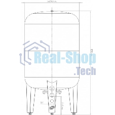 Гидроаккумулятор вертикальный ВП 100 к, комбинированный фланец