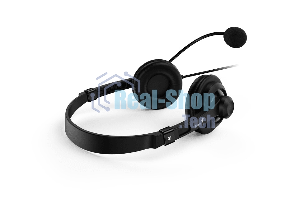 Гарнитура Genius HS-230U чёрный, проводная, USB