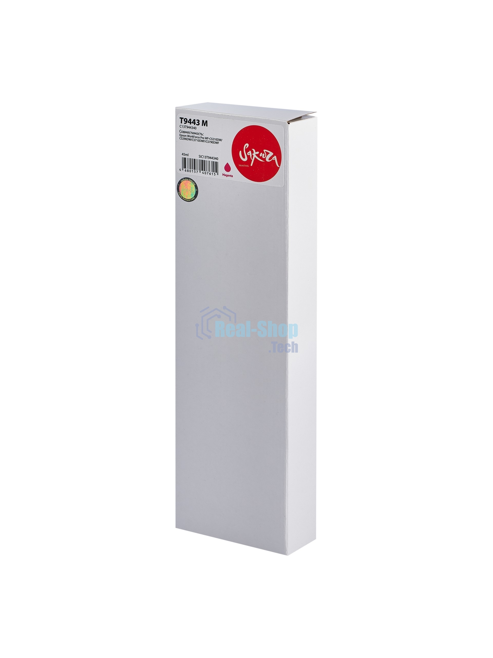 Контейнер с чернилами Sakura C13T944340 (T9442 M) для Epson, пурпурный, 45 мл., 3000 к.