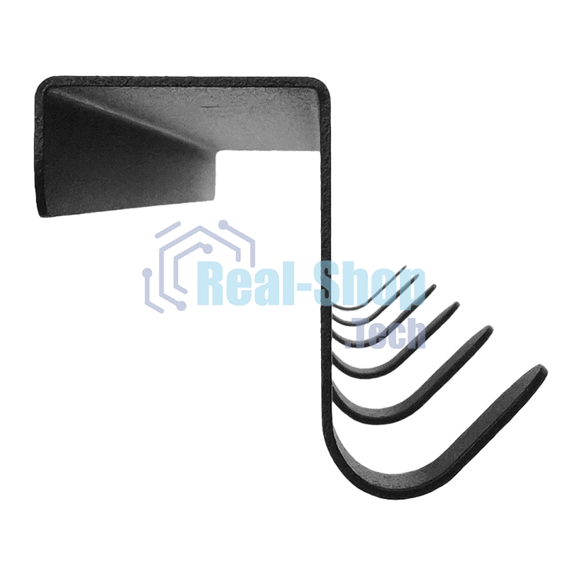 Вешалка Rexant навесная на дверь, 6 крючков, черный