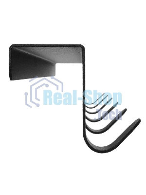 Вешалка Rexant навесная на дверь, 6 крючков, черный