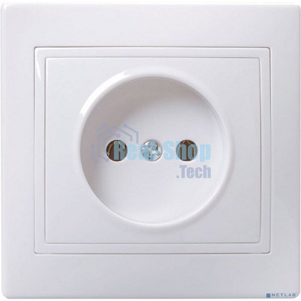 Розетка 1-м СП Кварта 10А IP20 без заземл. бел. ИЭК ERK13-K01-10-DM