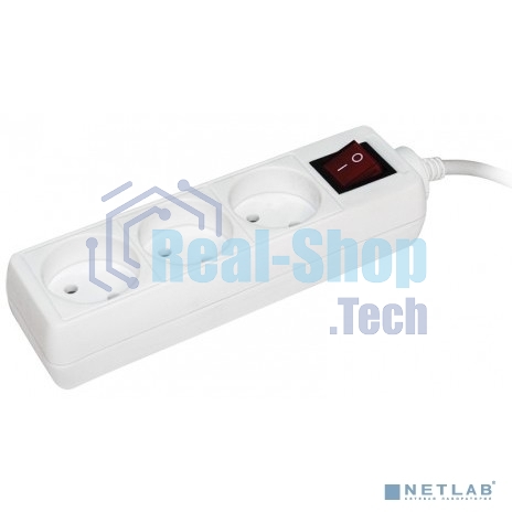 Удлинитель 3х3 м без заземл. 10А IP20 УЗК с выкл. ПВС 2х0.75 ИЭК WYP10-06-03-03-K-N